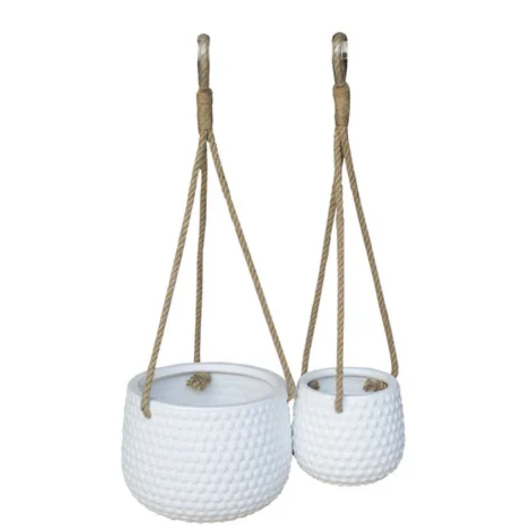 Eli Hanger Planter White A Large