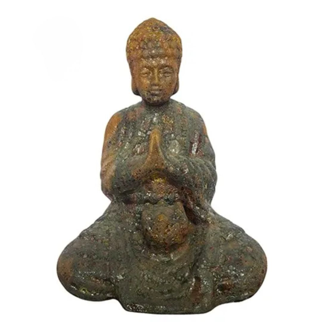 Sitting Buddha Rust 47x11cm