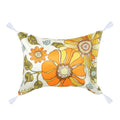 Inflatable Beach Pillow 70s Floral With Tassels