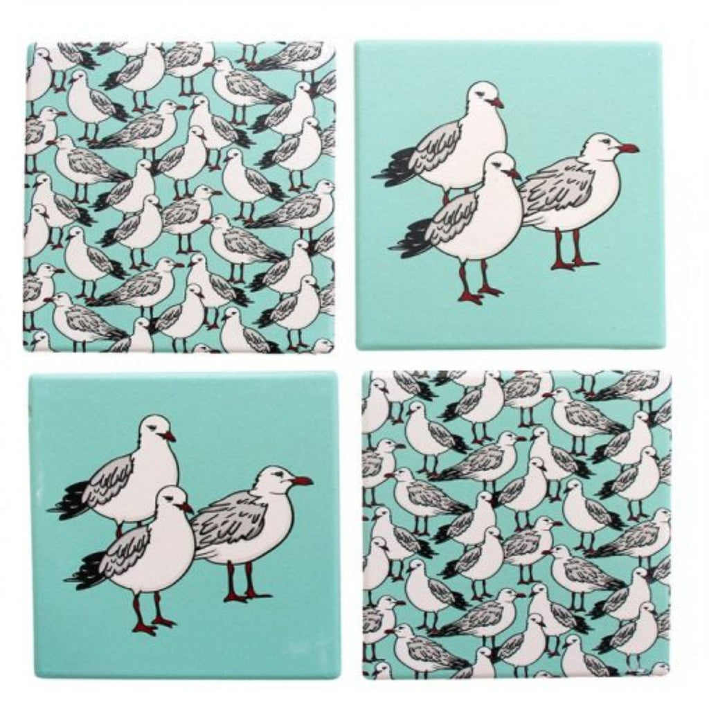 Coasters Seagull Aqua Set 4