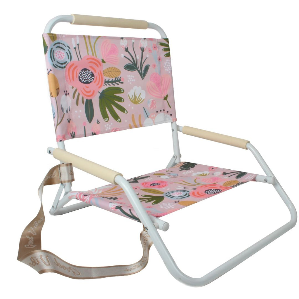 Beach Chair Foldable Peony Bloom 60x58x50cm