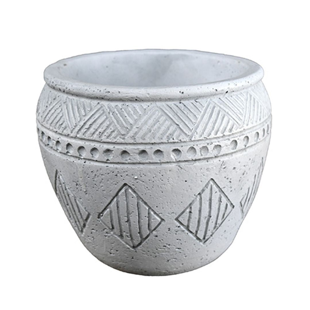 Mojay Geolite Aztec Planter White 17x15