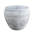 Mojay Geolite Aztec Planter White 17x15