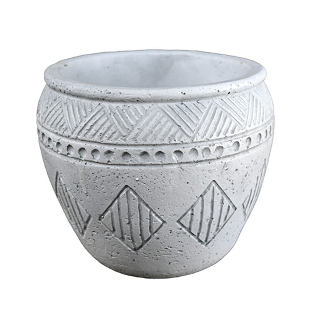 Mojay Geolite Aztec Planter White 17x15