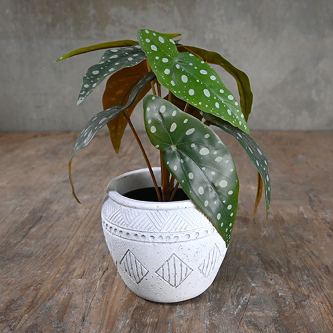 Mojay Geolite Aztec Planter White 17x15