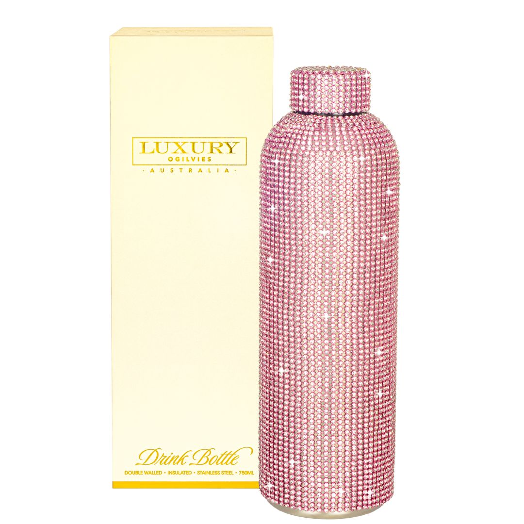 Diamonte Drink Bottle-pink