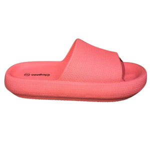 Clogees Womens Softy Fashion Slide Coral Size 7